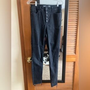 Old Navy Extra High Rise Rockstar Super Skinny Jeans Button Fly 6 Tall